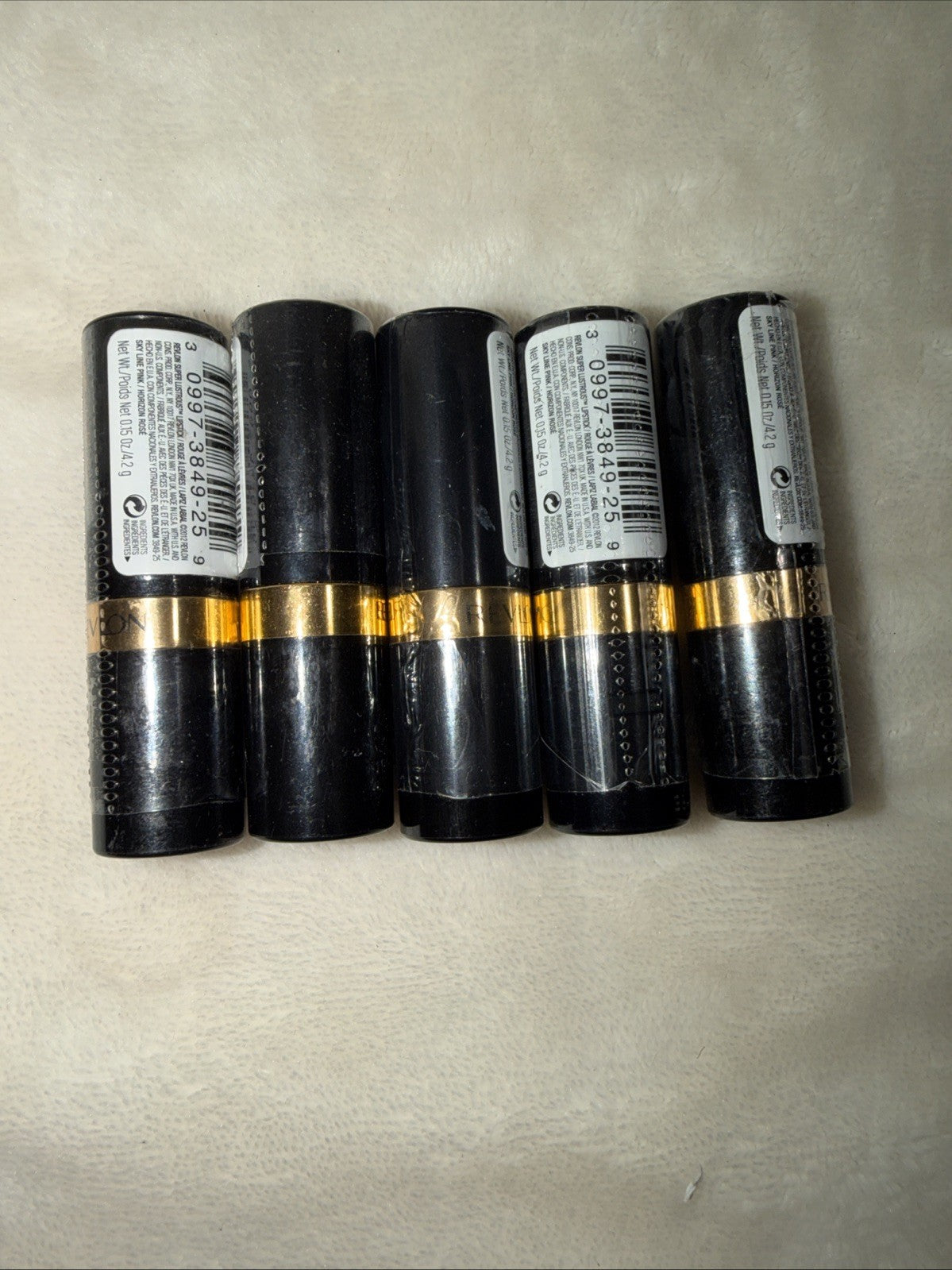 5 PACK Revlon Super Lustrous Lipstick 025 SKY LINE PINK, Pearl Finish New Sealed