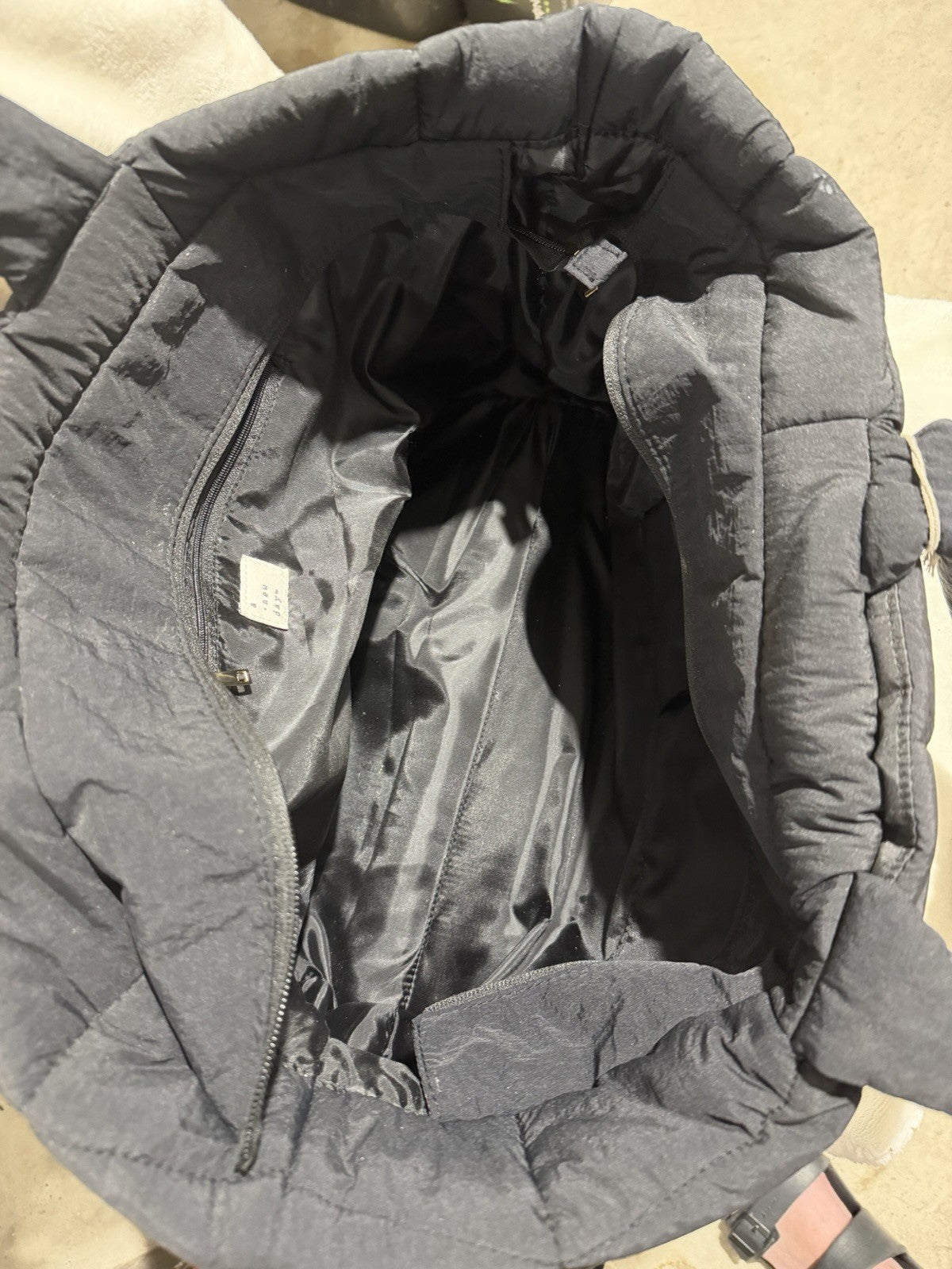 A New Day Women's Large Black Puffer/Quilted Tote Shoulder Bag NWT