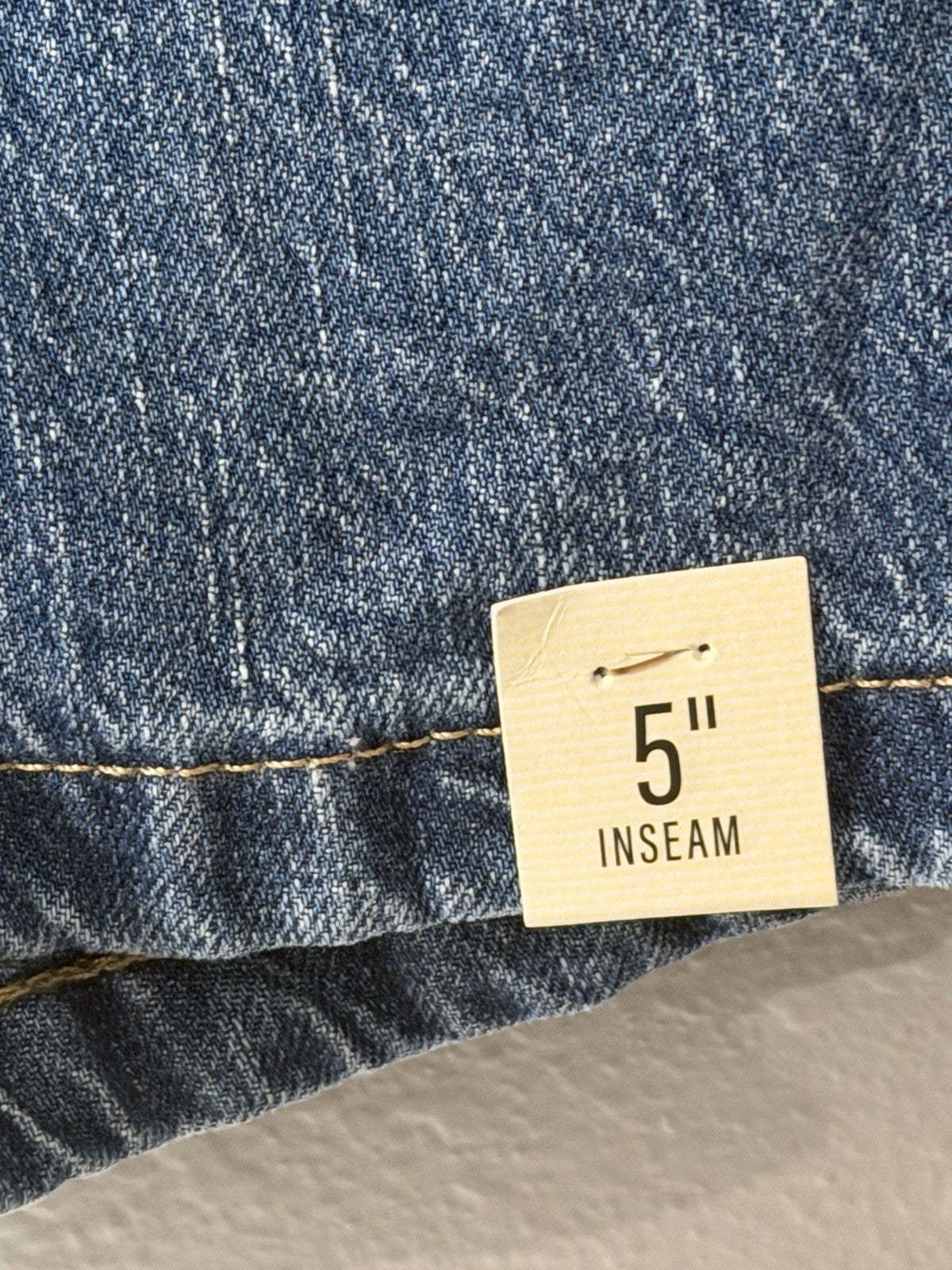 A.N.A. Women’s Blue Denim High Wasted Paper Bag Shorts 5 Inseam Sz 16