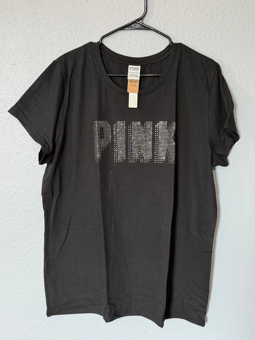 Victoria’s Secret PINK Women’s Rhinestone Logo Tee Size XXL
